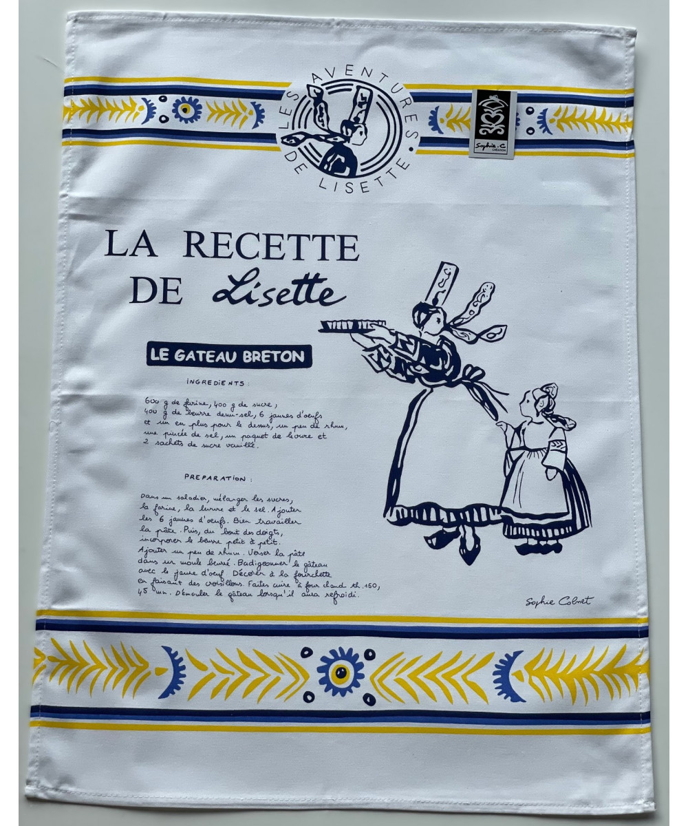 Torchon Recette de Lisette Gâteau breton