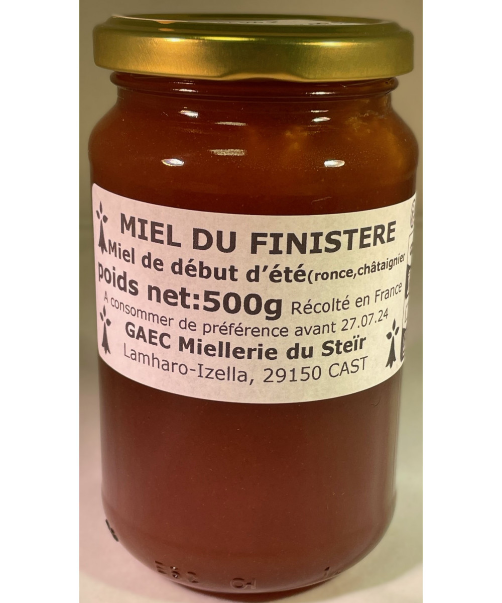 miel debut d'été 500 gr (ronce, Châtaignier)