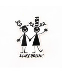 Autocollant couple ALB petit noir