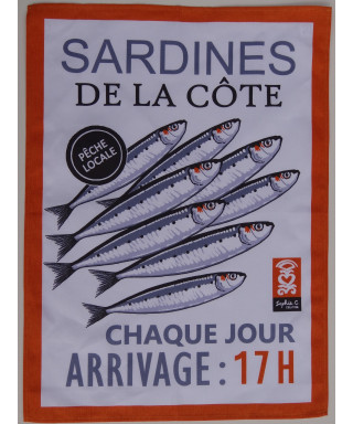 Torchon sardines de la côte