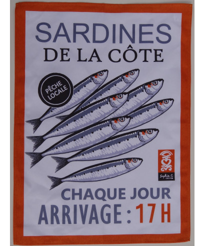 Torchon sardines de la côte