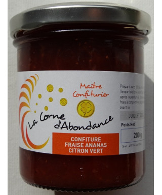 Confiture Fraise ananas citron vert